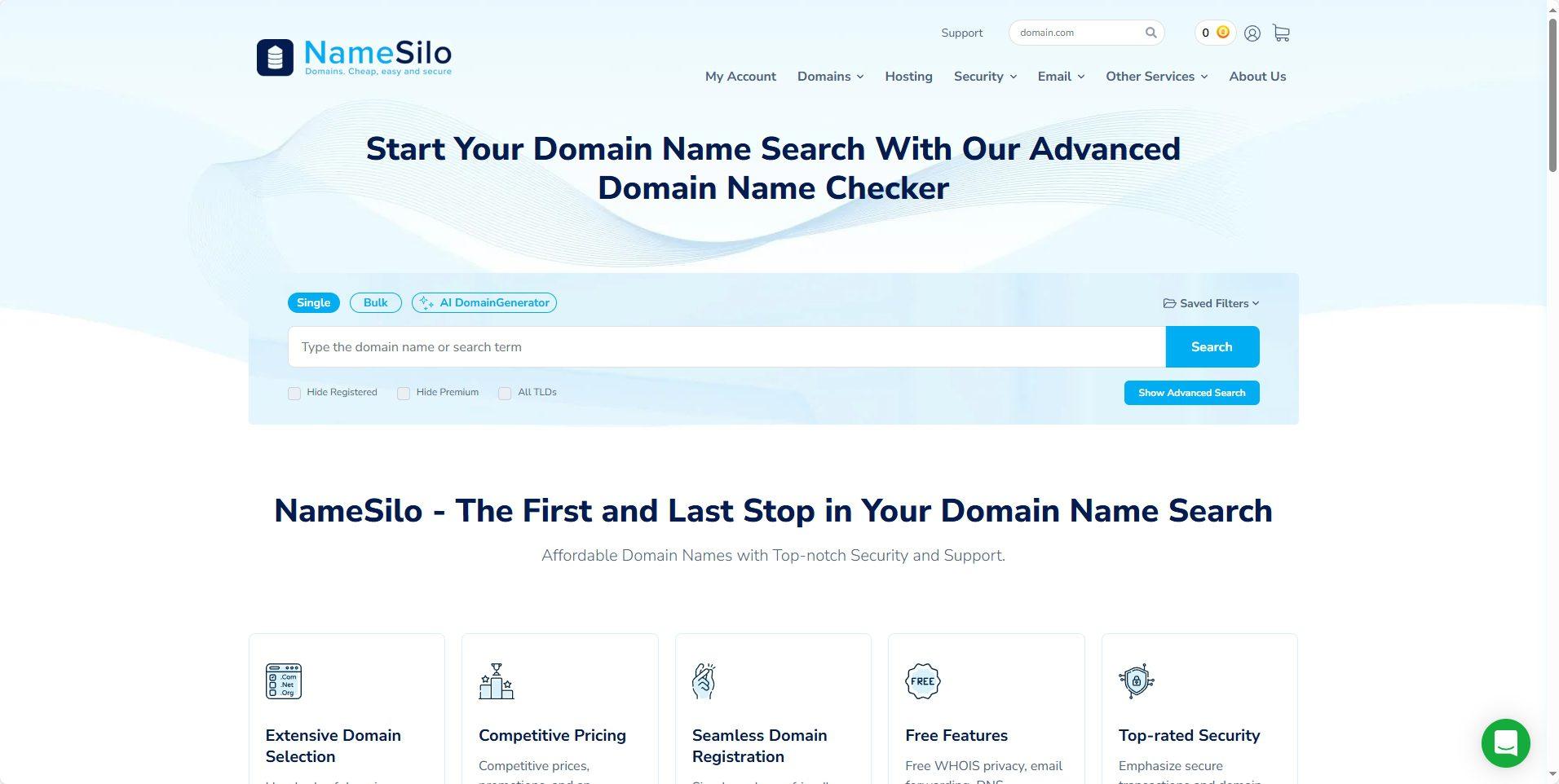 namesilo隐私域名注册